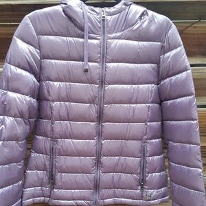 Purple Down Feather Coat by Andrew Marc